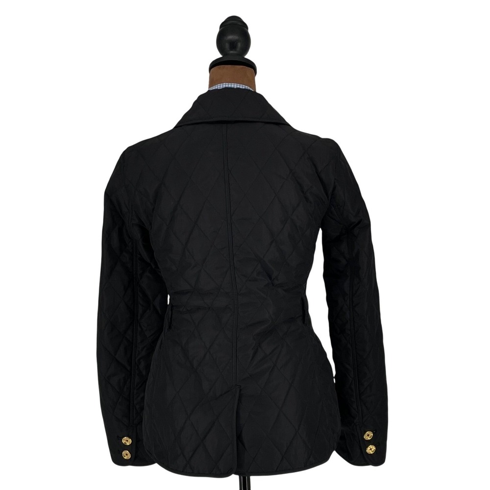Lilly Pulitzer XXS Quilted Jacket Black Gold Button Colorful Lining Cuff Design - Picture 11 of 16